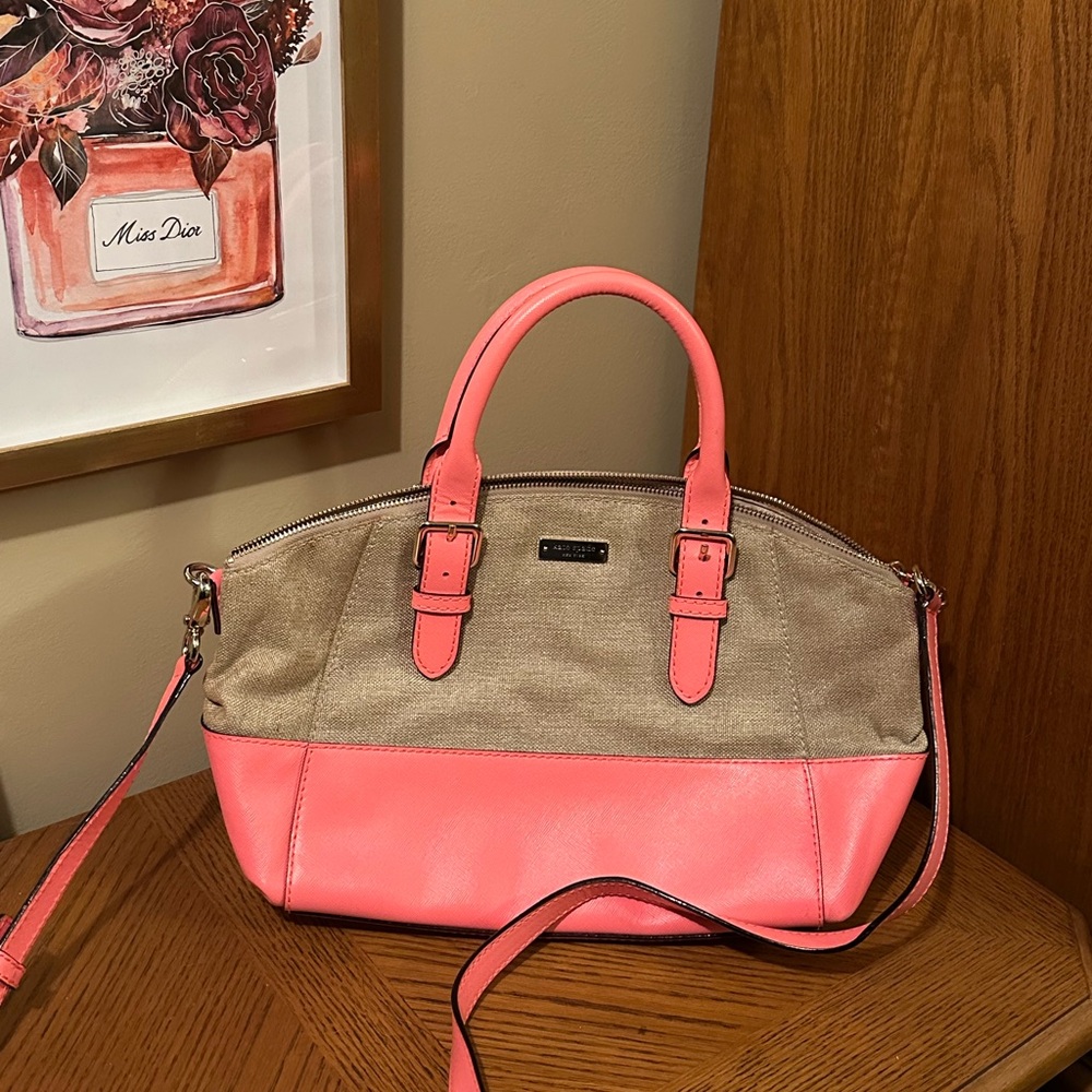 Kate Spade Charlotte Street Small sloan Coral Sand Handbag Crossbody